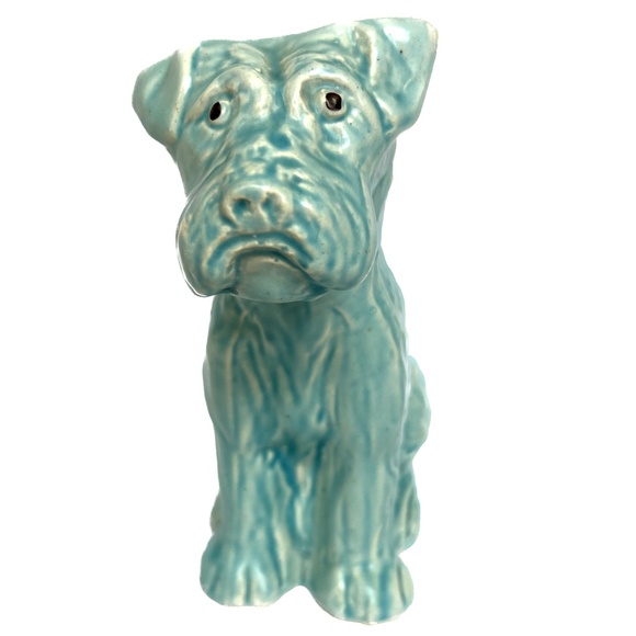 SYLVAC ?? Scottish Terrier Dog Figurine ENGLAND Blue Glaze 6" Tall England Vtg - Picture 2 of 7